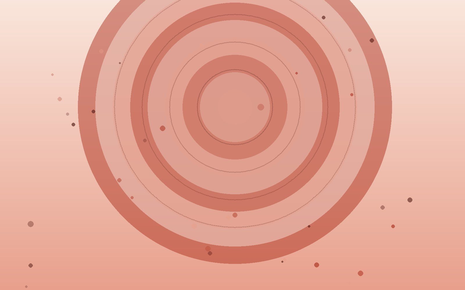 Abstract vermilion-toned artwork with glowing concentric circles, illustrating the article “Mahishasura Mardini: The Devi Mahatmya and the Origins of Durga Puja”