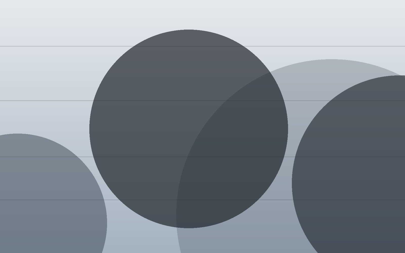 Abstract artwork in slate tones with overlapping circles and fine horizontal lines